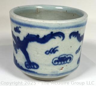 Chinese Blue and White Porcelain Brush Pot
