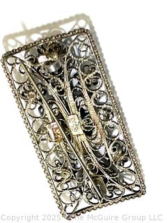Three (3) Spun Silver Cannetille Sterling Silver Filigree Brooches