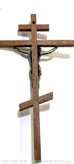Wall Mount Wood Crucifix. 10"
