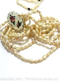 Three (3) Faux Fresh Water Pearl Necklaces