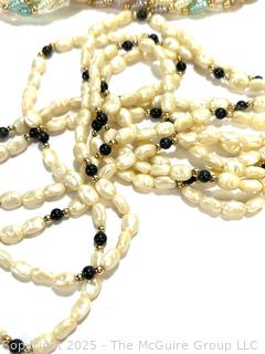 Three (3) Faux Fresh Water Pearl Necklaces