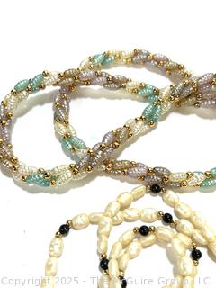 Three (3) Faux Fresh Water Pearl Necklaces