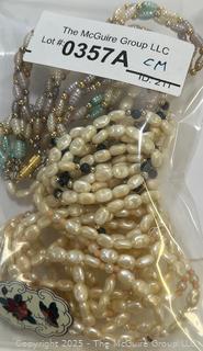 Three (3) Faux Fresh Water Pearl Necklaces