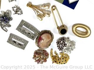 Collection of Costume Jewelry Brooches