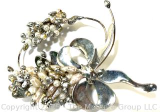Two (2) Floral Spray Brooches