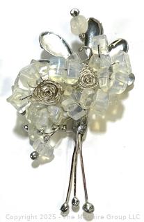 Two (2) Floral Spray Brooches