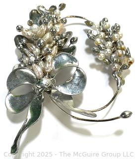 Two (2) Floral Spray Brooches