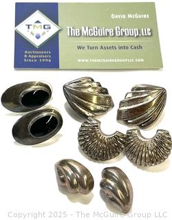 Four (4) Pairs of Sterling Silver Earrings