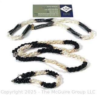 Three (3) Faux Fresh Water Pearl Necklaces and Bracelet