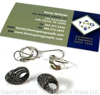 Two (2) Pairs of Sterling Silver Earrings