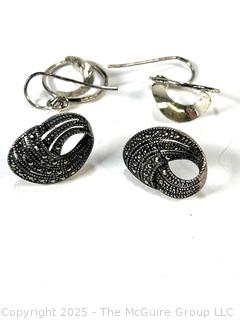 Two (2) Pairs of Sterling Silver Earrings