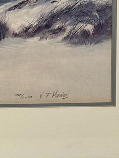 Framed Under Glass Print Titled, “Stormy Weather” by Artist V Morales. 
