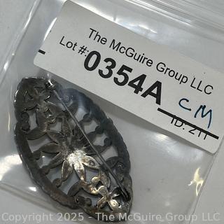 Sterling Silver and Marcasite Brooch
