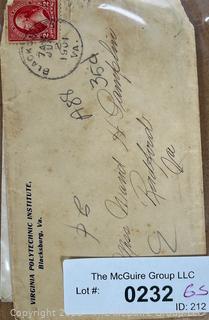 Two (2) Early Stamps and Postmarked Envelopes: 1884 and 1904. Philately
