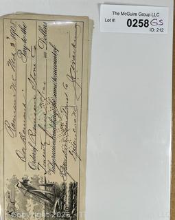 Three (3) Cancelled Checks from 1909 