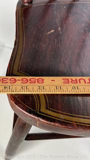 Two (2) Primitive Windsor Spindle Back Grain Painted Chairs
