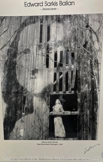 Unframed Poster "Mona Lisa's Ghost" Signed by Author Edward Sarkis Balian 1973