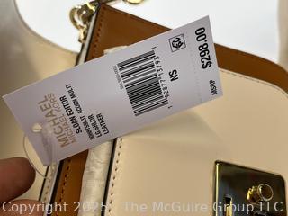 Michael Kors Red & White Colorblock Crossbody Handbag, New with Tag