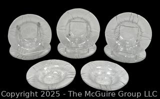 Eight (8) Frosted Glass Salad Bowls