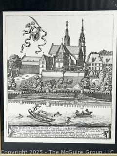 Framed Under Glass Print of Basler Münster Cathedral in Switzerland. 16 x 20”