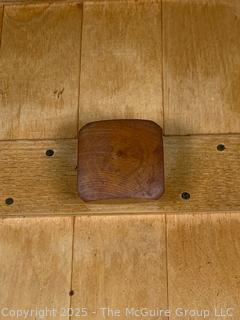 Hardwood Hand Woven Slanted Basket with Hinged Lid by Peterboro Basket Company 