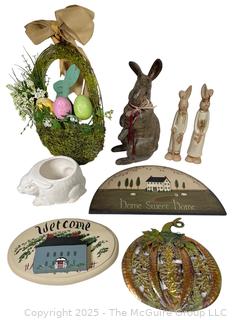 Group of Modern Easter Decorative Items