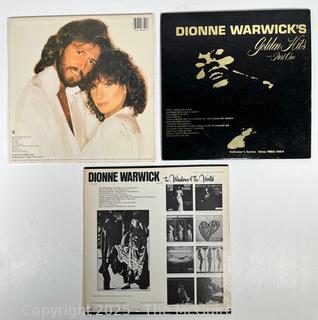 Three LP Vinyl records: Dionne Warwick and Streisand 