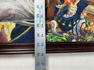 Framed Original Acrylics on Canvas of Treasure Island Signed by Artist Douglas Edwards 1994. 16 x 20"