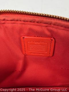 Red Coach Sadie Pebble Leather Crossbody Handbag. New 