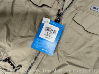 Woman's Beige Columbia Sleeveless Vest with Hood, New with Tag