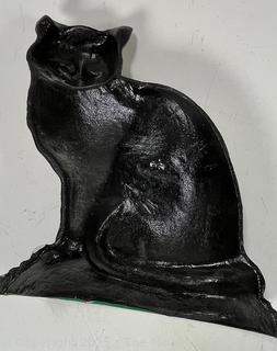Cast Iron Painted Cat  Door Stop