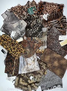 Collection of Women's Animal Print Silk Scarves, New with Tags