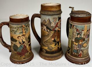 Three (3) German Steins Including Reinhold Hanke