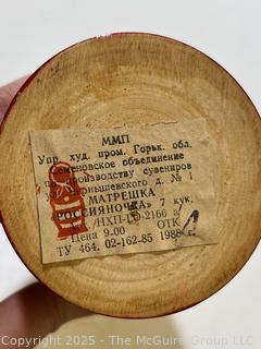 Traditional Russian Laquer Matryoshka Nesting Dolls