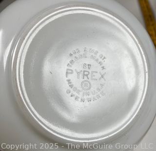 Three (3) Pyrex Mixing Bowls