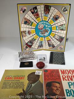 Vinyl Records, Game Board, Red Lacquer Box, Jewelry Box, Landscaping Book and More.