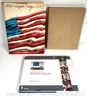 Three (3) Books Including Interior and Graphic Design