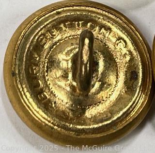 Six (6) US Army WWII Era Waterbury Uniform Buttons