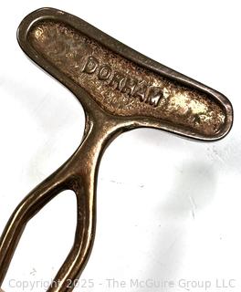 Group Including Pith Helmet, Sun Catcher, Brass Crab Box, Vintage Dorham Rope Splicer and Tool Marine Metal 6" 