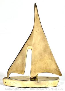 Brass Sail Boat Statue.  5" tall. Check if brass???