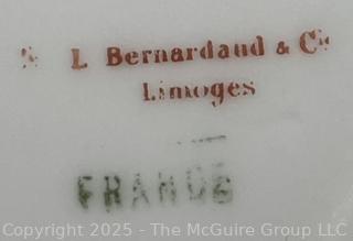 L Bernardaud & Co Limoges France Covered Porcelain Vegetable Dish with Platter.