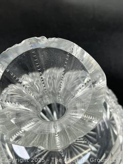 American Brilliant Period Cut Crystal Glass Carafe. Some Chips. 7" tall.