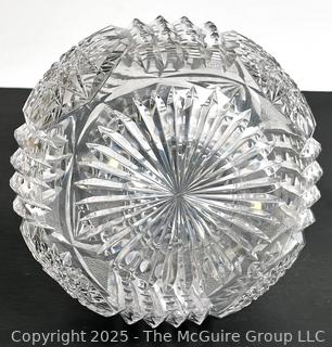 American Brilliant Period Cut Crystal Glass Carafe. 8 1/2" tall