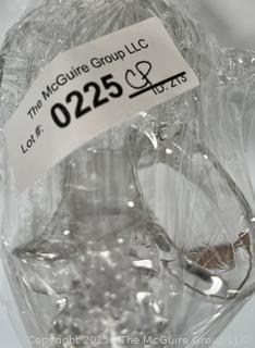 Clear Cut Crystal Cruet with Stopper 6" tall