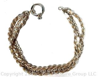 Triple Strand Sterling Silver Bracelet