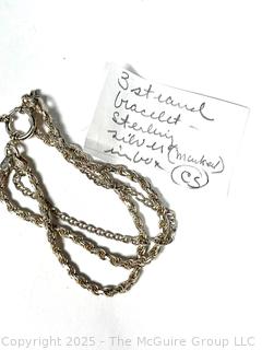 Triple Strand Sterling Silver Bracelet