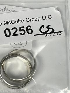 Triple Intertwined Sterling Silver Bands Ring. 