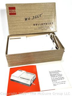 1960s Rolla Brand Rollaprint Photo Printing and Developing Kit in Box