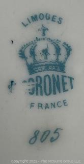 Two (2) Limoges Coronet Hand Painted Porcelain Plates
