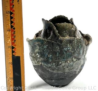 Ceramic Flower Bud Sculpture, Unsigned. A few chips. 5" T